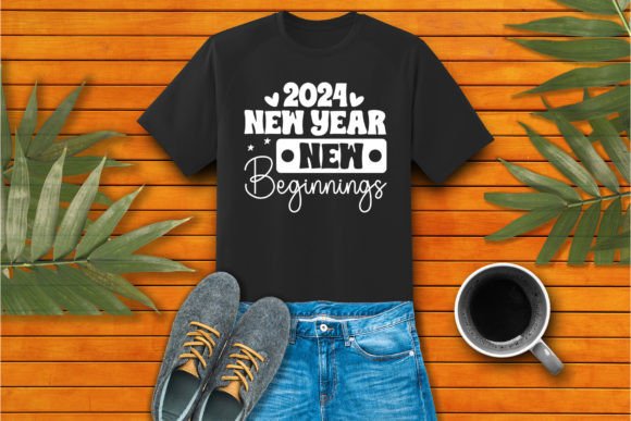 2024 New Year New Beginnings Craft SVG Graphics T-Shirt